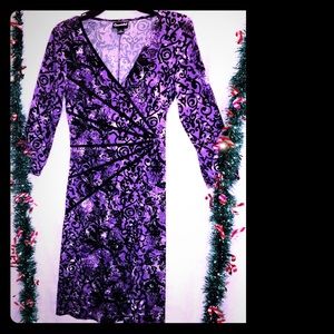 CONNECTED Purple Midi Dress